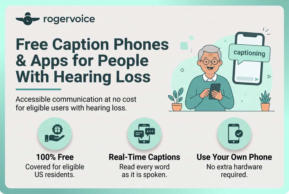 Free Caption Phones for People With Hearing Loss